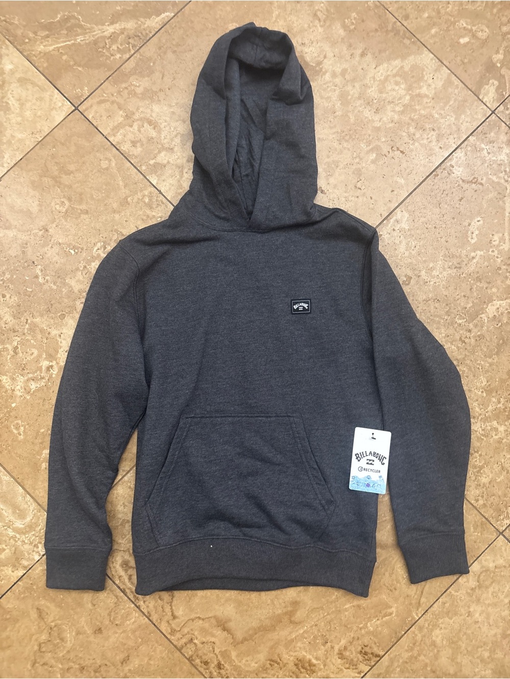 Billabong Kids Dark Gray Hooded Pullover Sweatshirt